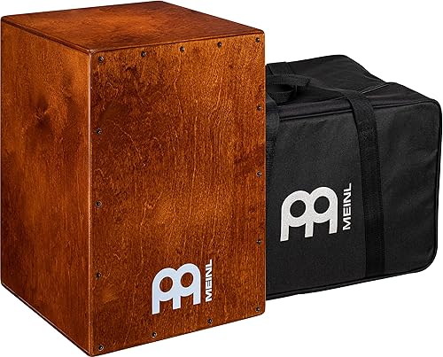 Meinl Percussion Cafe Cajon Box Drum Plus Bolsa con caja y tono bajo para música acústica fabricada en Europa madera de abedul báltico toca con tus