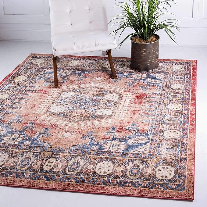 Unique Loom Utopia Collection Area Rug Larissa (7'Square