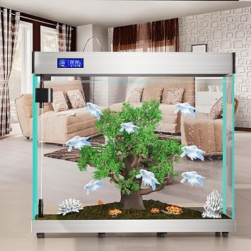 Intelligent Automatic Circulation Integrated AquariumSilver 42.5W x 13.8D x 47.2H 110Gal