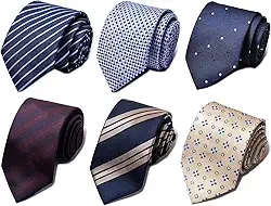 Tie For Men Gravata Jacquard Tecida Conjunto de 6 Peças