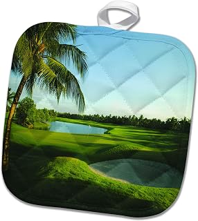 3dRose Golf Course On Thailand 8x8 Potholder