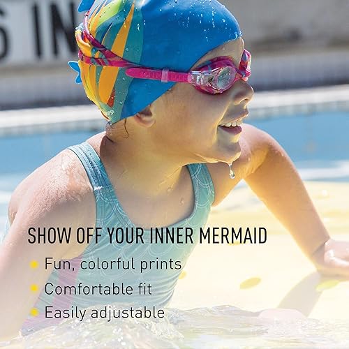 Miniatura 3 de FINIS Gafas de natación de sirena para niños de 4 a 10 años - Protección UV - Lentes antivaho - Ajuste de silicona suave