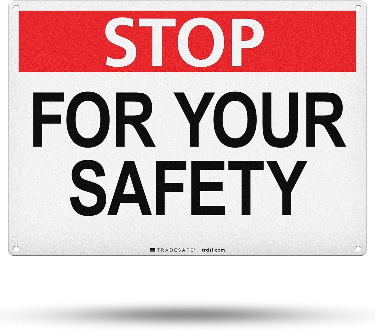 TRADESAFE Wheels Must Be Chocked Before Loading and Unloading Sign, Caution Sign, Quick Install Aluminum Safety Sign, Light Reflective, UV-Resistant, Waterproof, 14” X 10” Signs for Business