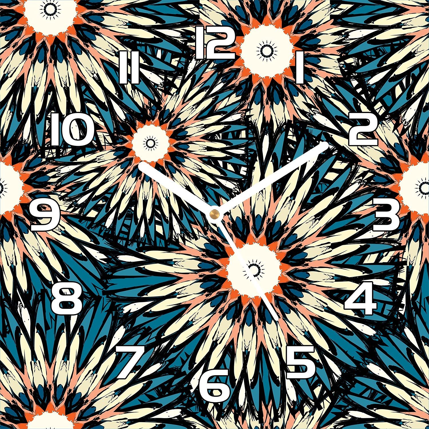 Horloge en verre moderne 30x30 cm pour lire l'heure facilement