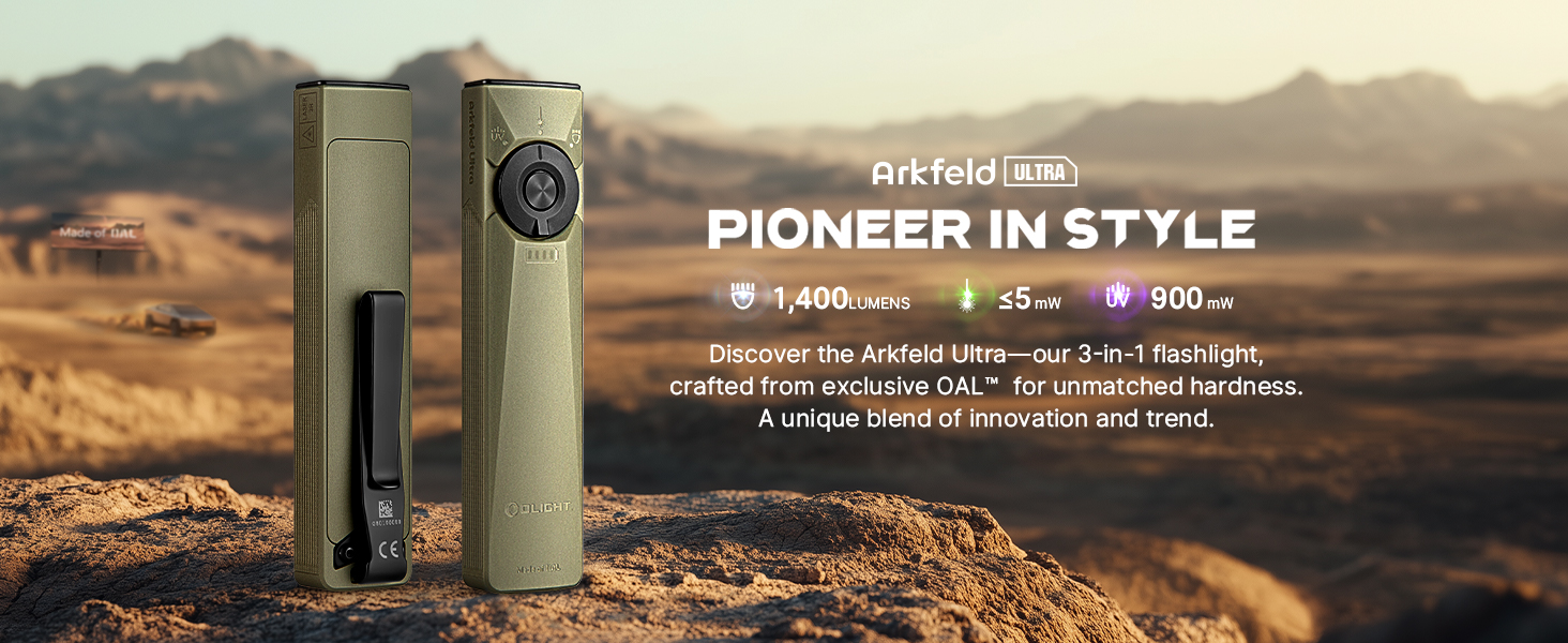 Amazon.com: OLIGHT Arkfeld Ultra EDC Flat Flashlight Rechargeable