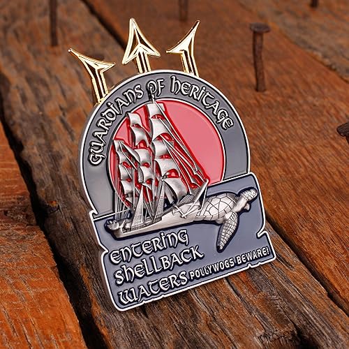 Miniatura 4 de Moneda de desafío Shellback – Moneda de Shellbacks Militar Unreal – Diseñada por veteranos militares