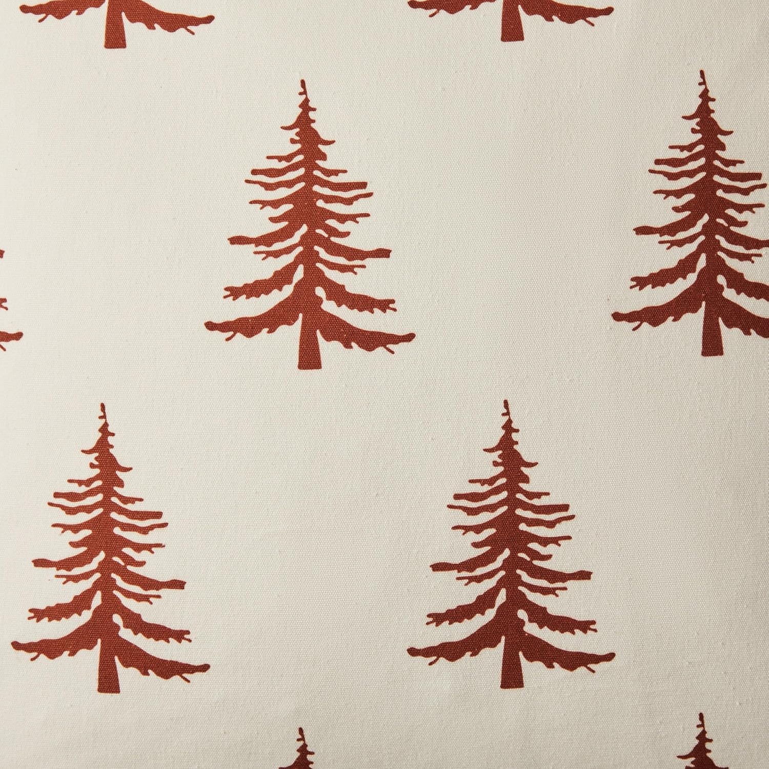 100% Cotton Christmas Pillow Covers Set of 2, 24x24 Inch Terracota, Winter Tree Print Decorative Xmas Throw Pillow Covers Cushion Case Winter Home Decor for Sofa Bed Living Room