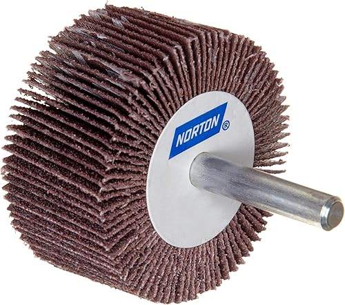 Norton Metalite R265 Abrasive Flap Wheel, Round Shank, Aluminum Oxide, 2" Dia., 