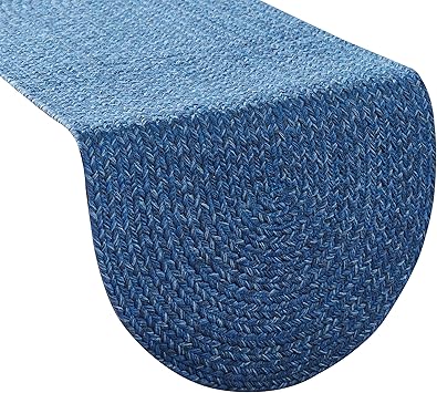 Park Designs Blue Spice Bin Braided Table Runner 15" X 36"