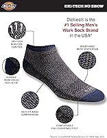 Vista 2 de Dickies Men's Dri-tech Moisture Control No Show Socks (6 & 12 Pairs)