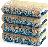 Vista 15 de SEMAXE Juego de 12 toallas de 100% algodón, 13 × 13 pulgadas, toallas suaves amarillas para la cara – súper absorbentes y de secado rápido, paño