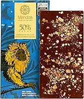 Mendoá, Barra de chocolate premium 50% de cacau ao leite com castanha de caju, Brasilis, 80 gramas