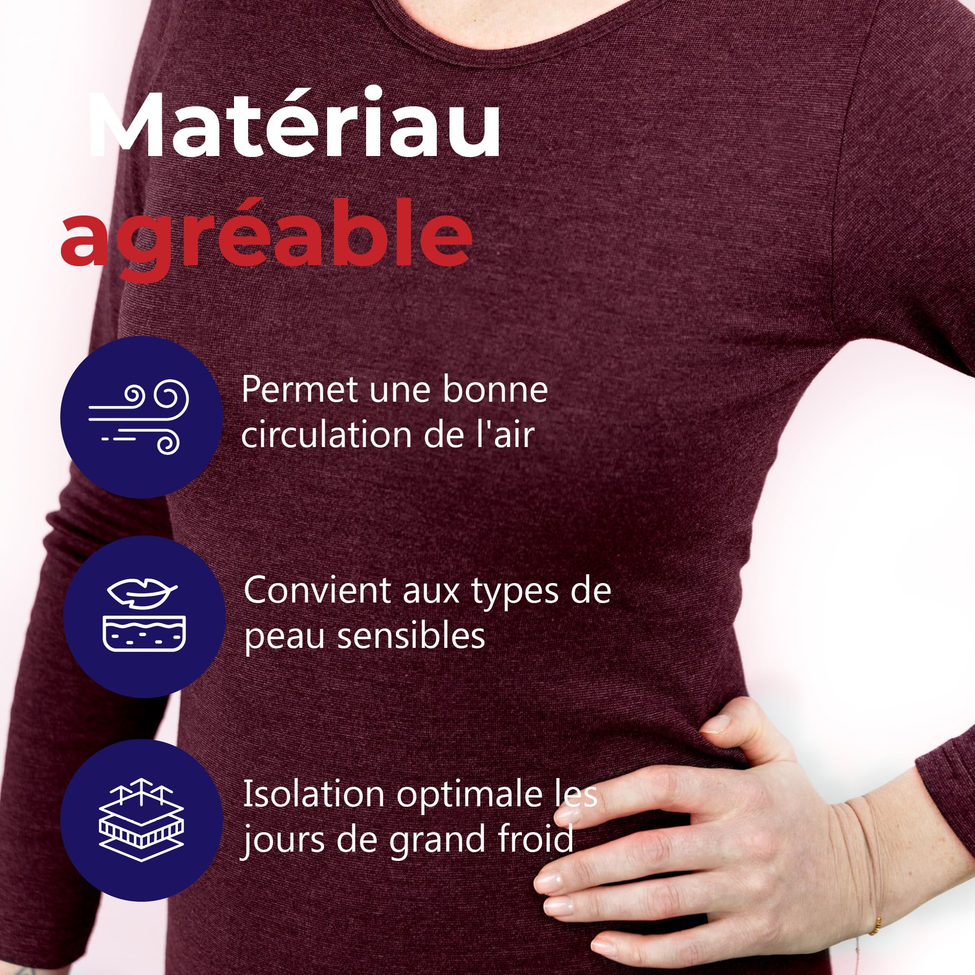 SES sous-vêtement Thermique Femme 38-52 Anthracite en 75% Coton & 25% Polyester/vêtement Thermique Femme Respirant & Durable/sous-vêtement Chaud Femme pour Chaleur et Confort