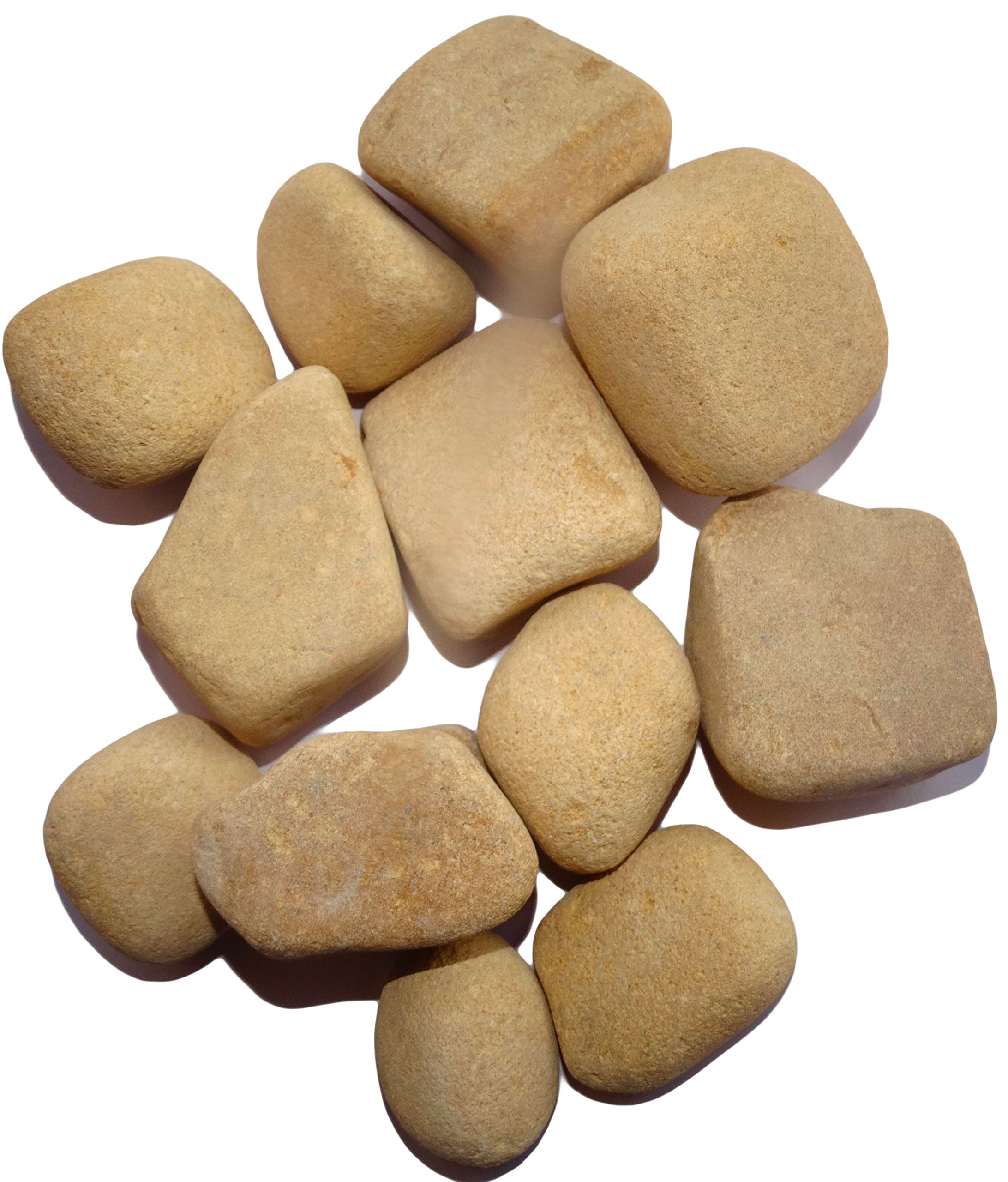 Maalavya 1Kg unpolished Yellow Tumble Stone Garden Home Decor Marble Pebble Wooden Table-image-10