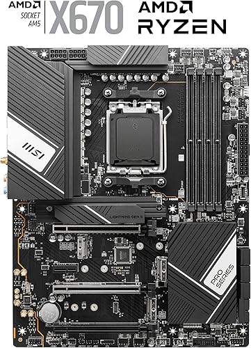 Vista 2 de MSI PRO X670-P WiFi ProSeries Placa base (AMD AM5, DDR5, PCIe 4.0, SATA 6Gb/s, M.2, USB 3.2 Gen 2, Wi-Fi 6E, HDMI/DP, ATX)