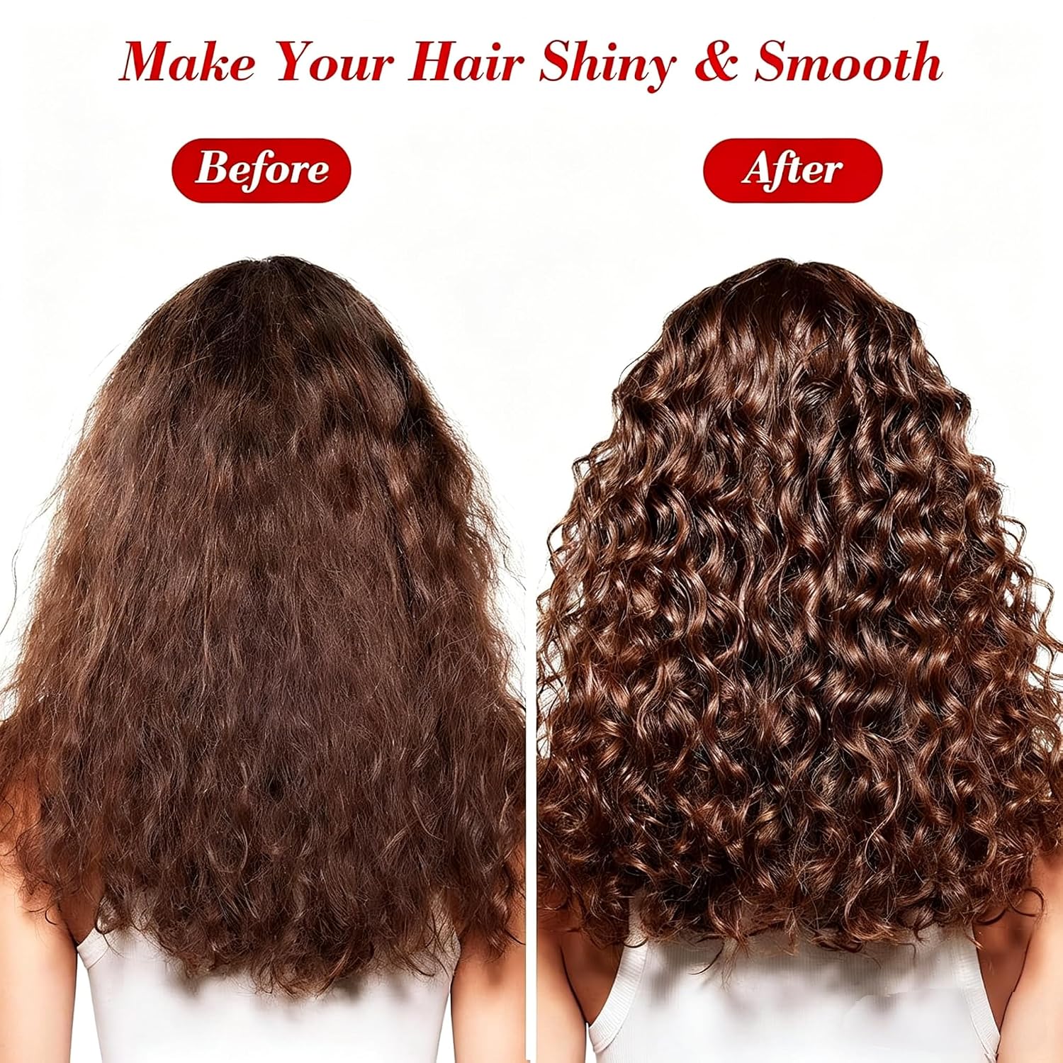 Keratin Hair Treatment,Hair Serum for Frizzy & Dry Damaged Hair,Hair Oil Capsules with Keratin,Avocado Oil,Vitamins A, C, E & B5,Heat Protectant Anti Frizz Leave in Conditioner for All Hair Type