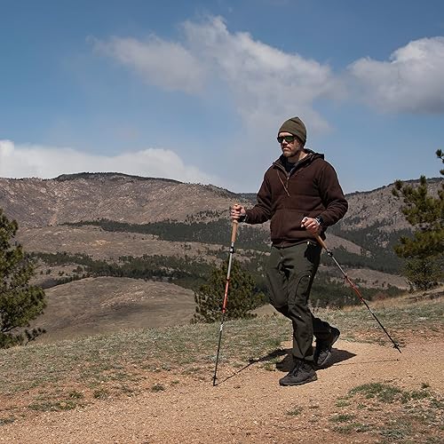 Miniatura 4 de Terrain Alpha Vertex Carbon - Bastones de trekking, bastones para caminar y senderismo, Canyon Sunset