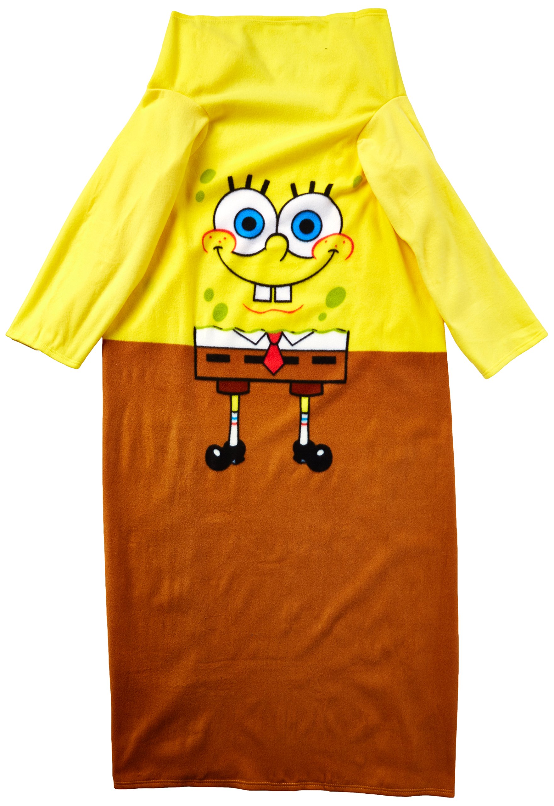 Nickelodeon Spongebob Squarepants, Being Bob Adult Comfy Throw Blanket with Sleeves, 48" x 71", Multi Color