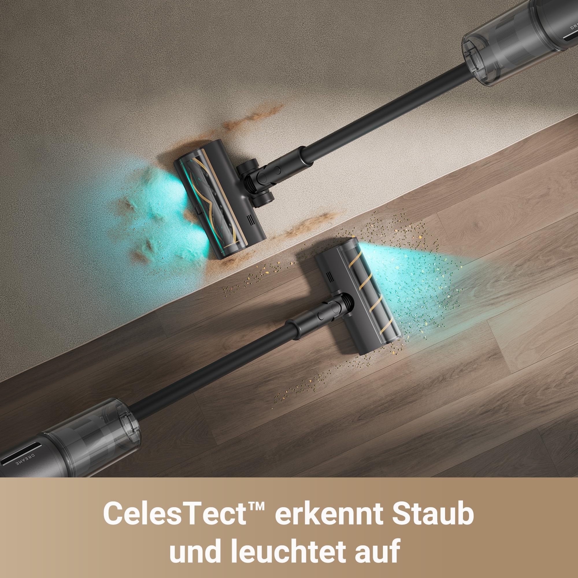 dreame Z30 Kabelloser Bodenstaubsauger, 28,000PA / 310 AW Saugkraft, 90 min Max Reinigungszeit, Dust-Reveal-Technologie, Tierhaar-Entfernungswerkzeug, Multi-Flächen-Saugkraft, Schmutzerkennung