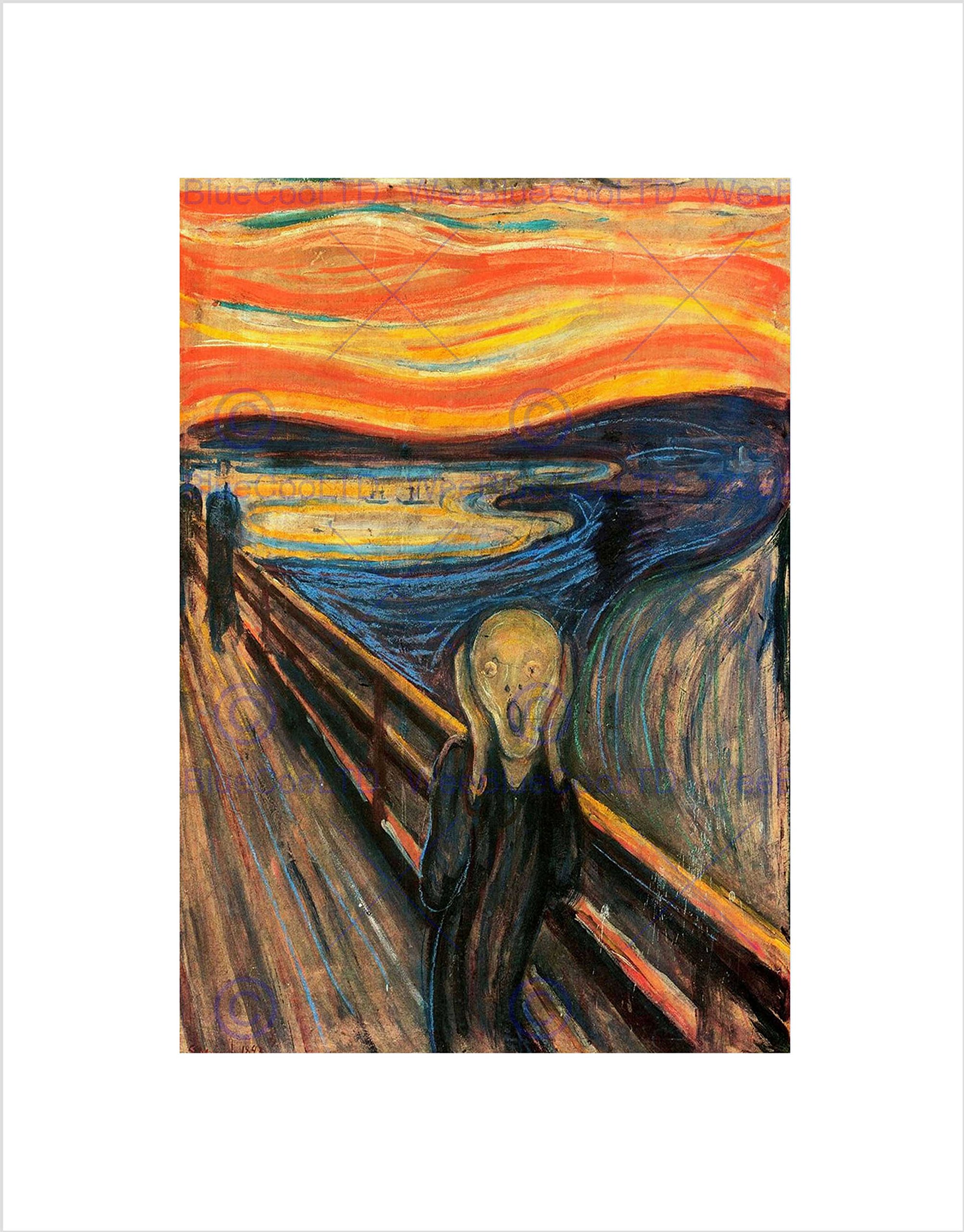 Wee Blue Coo Edvard Munch The Scream Old Master Picture Wall Art Print