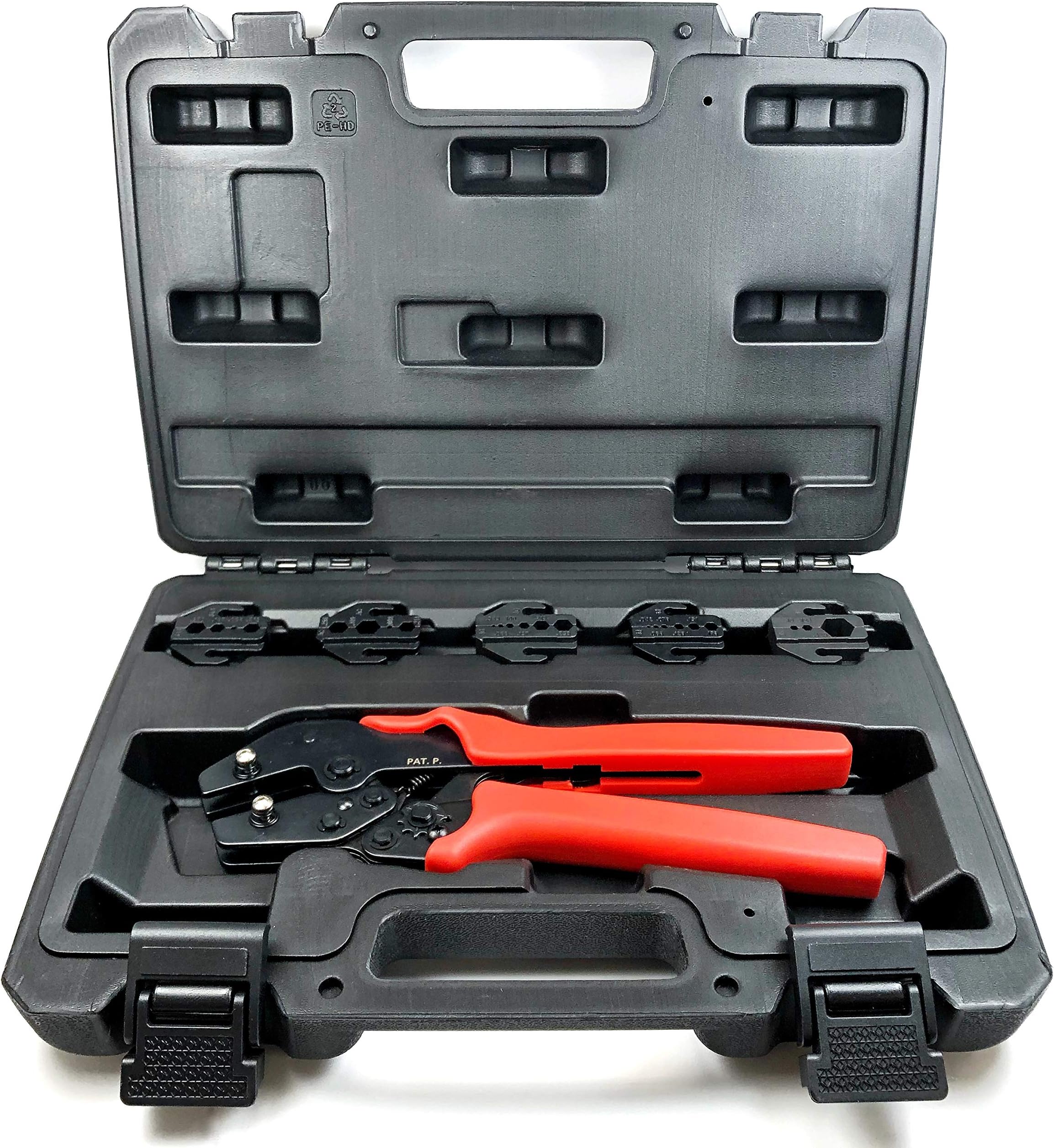ConnectoRF Professional Quick Interchangeable Crimping Tool Kit for Coax RF connectors with 5 Die Sets