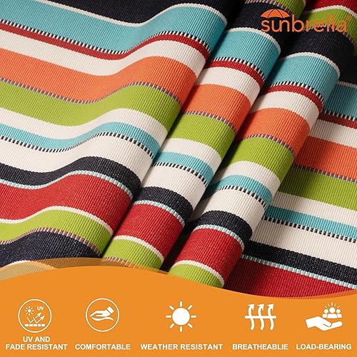Miniatura 4 de Lazy Daze - Hamaca de tela Sunbrella de 12 pies con barras esparcidoras y almohada gratuita para dos personas, resistente a todo clima y a la
