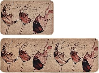 DDK Tappeto da cucina con stampa 2 pezzi, tappeto da cucina, tappetino per il pavimento, acqua e olio, antiscivolo, per ingresso #5 40 x 60 cm e 40 x 120 cm