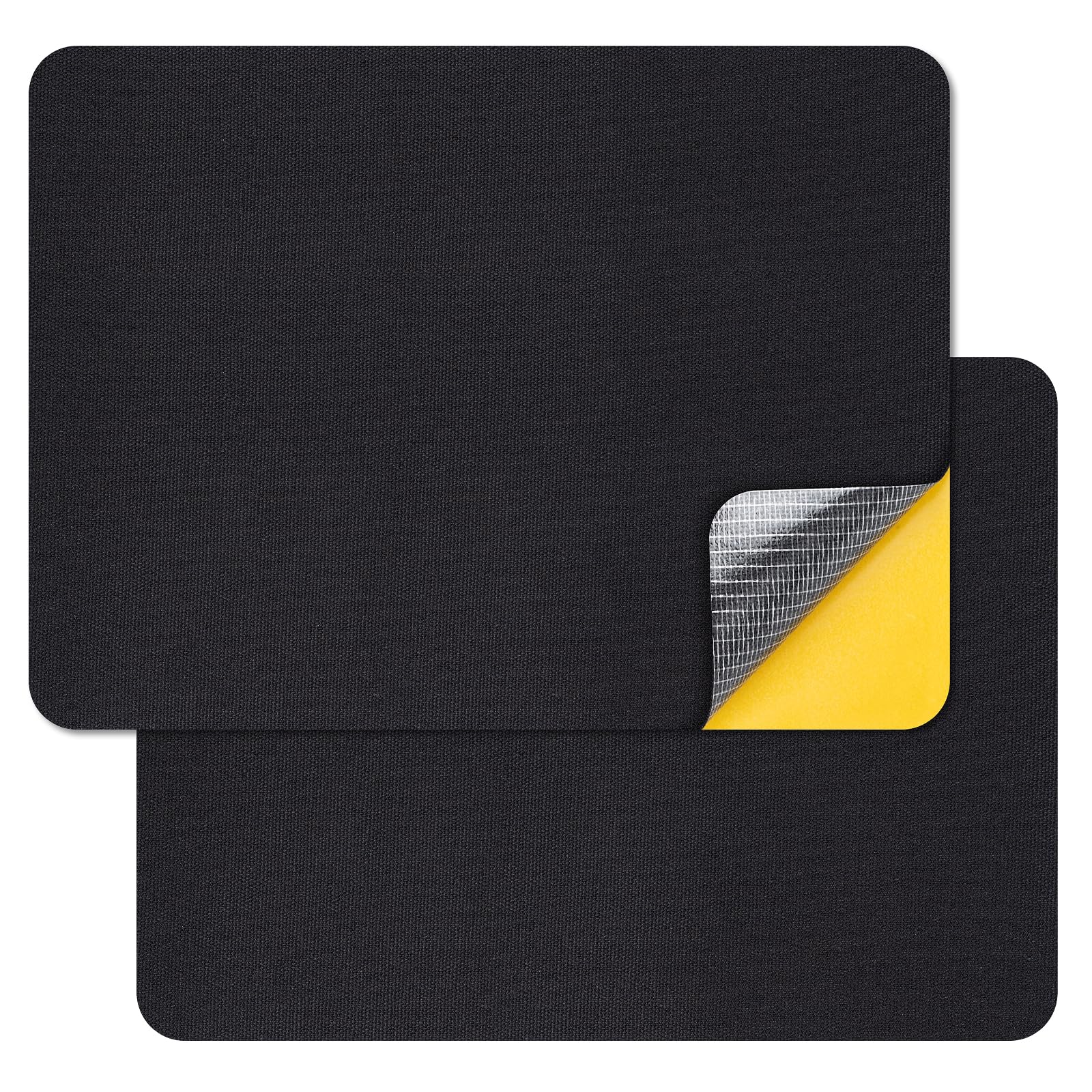 Leikedun 2 Pcs Black Canvas Repair Patch 8 X 11inch Self-Adhesive Fabric Repair Patches Waterproof Repair Patches for Car Seats Sofas Curtain Tents Furniture Awnings