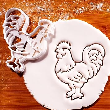 Rooster Cookie Cutter - Farm Animal Shape for Farmhouse-Themed Baking, Ideal for Country Kitchen Decor, Animal Lovers, and Unique Farmhouse Party Treats