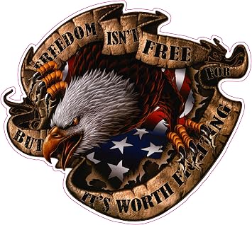 Nostalgia Decals Freedom Isnt Free Decal 10"