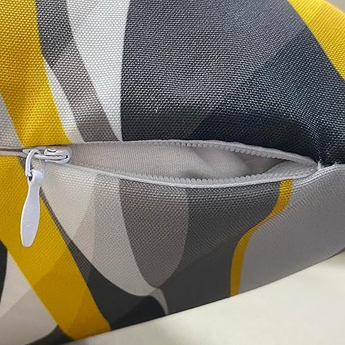 Miniatura 6 de Juego de 2 fundas de almohada modernas de líneas geométricas negras y amarillas para sala de estar, sofá, decoración del hogar, arte abstracto,