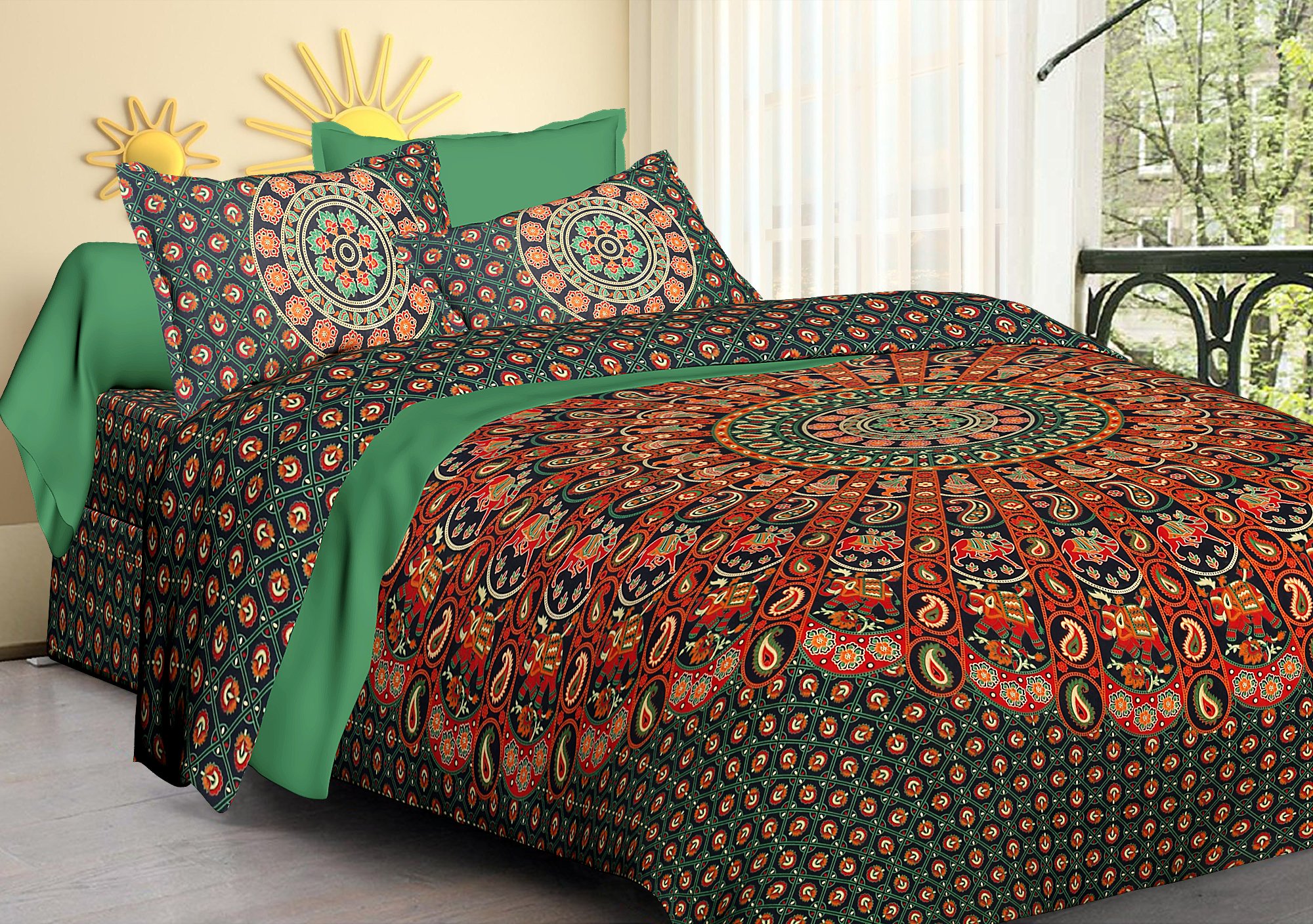 Monique Brand 100% Pure Cotton Supreme Quality Super King Size Double Bed Bedsheet with 2 Pillow Covers ||93x108 Inches -DN-DOLG (B0B526M9X7) Amazon Price History, Amazon Price Tracker