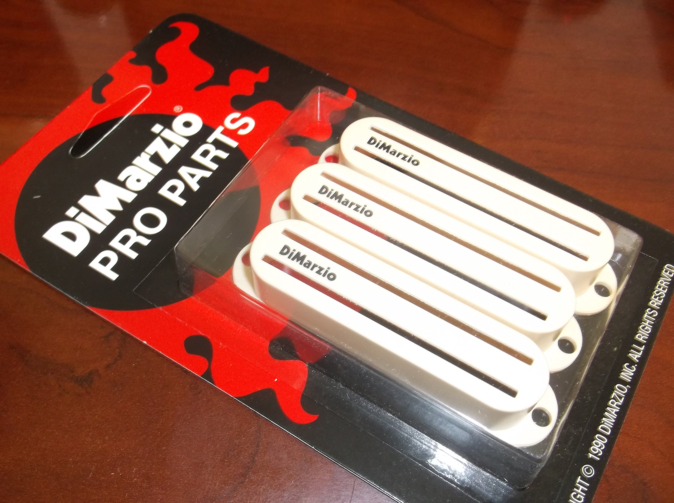 DiMarzio Fast Track Rail/Twin Blade Pickup Covers Set of 3 (Aged White)