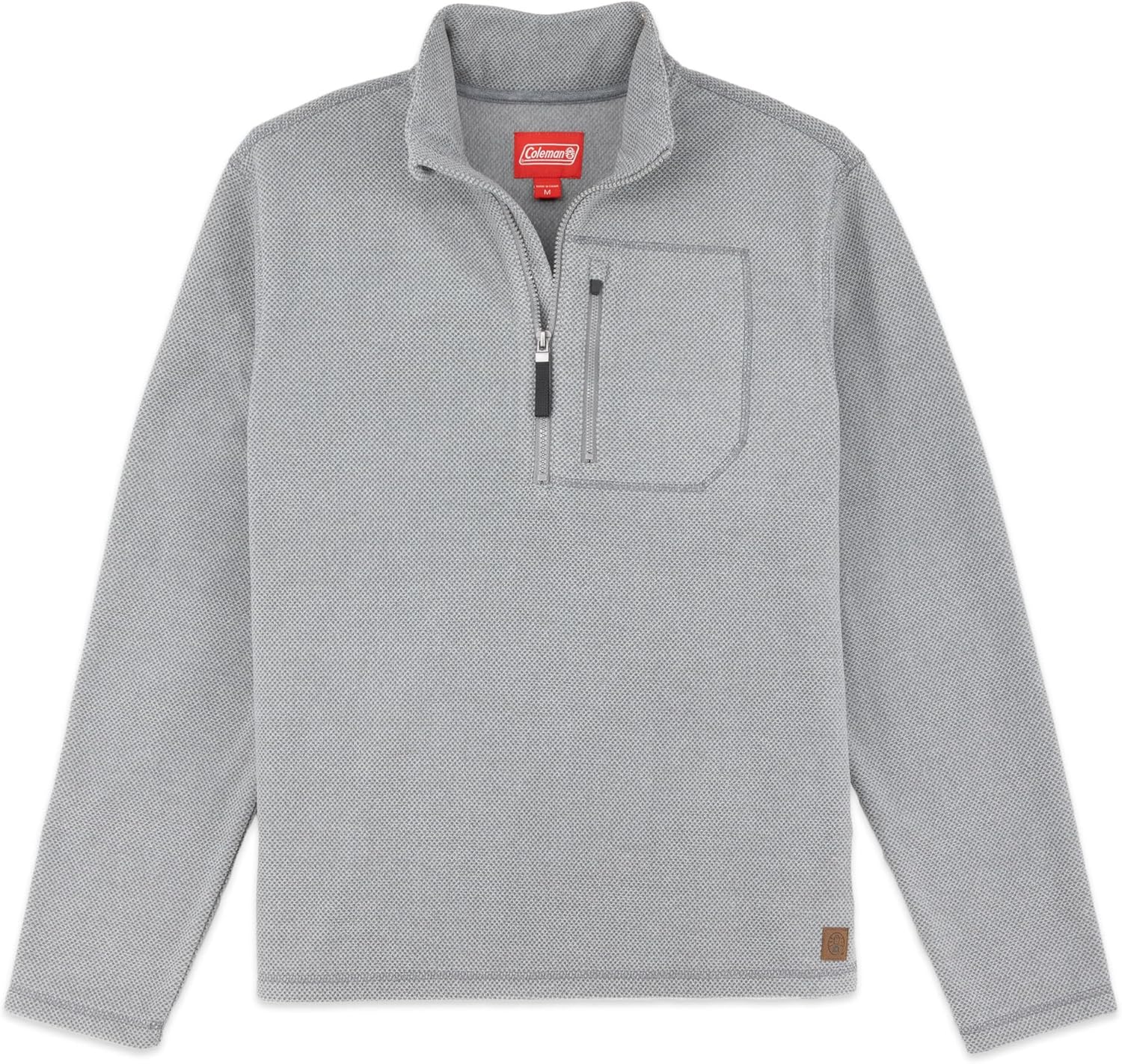 Coleman Men's Quarter Zip Pullover Knit Long Sleeve Sweatshirt with Zippered Chest Pocket and Stand-Up Collar - Image 5