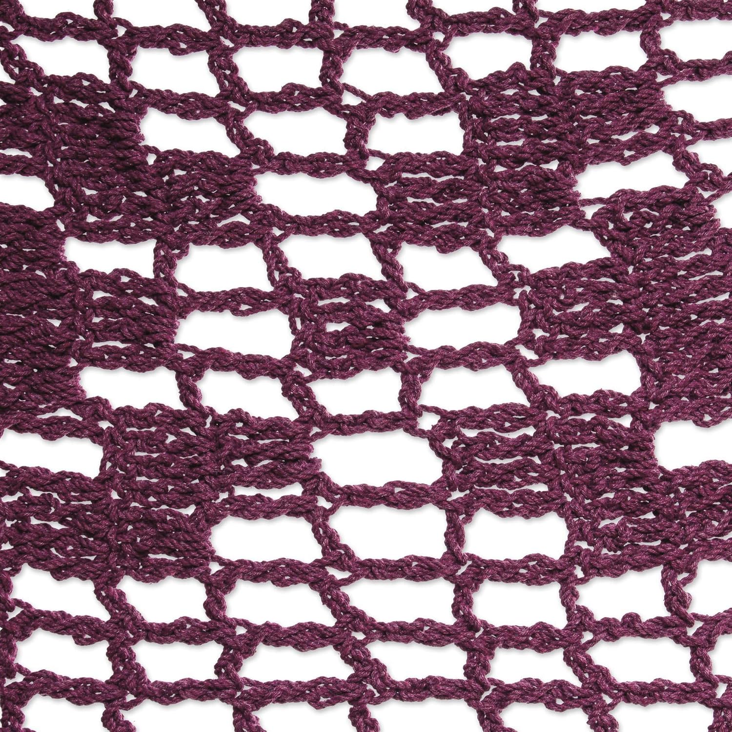 NOVICA Artisan Handmade Cotton Rope Hammock Burgundy Tasseled Triple from Mexico Solid Maya [Bed Size 83in L x 94in W Total Length 150in L Fringe 23.5in L] ' Veranda in Bordeaux' Triple