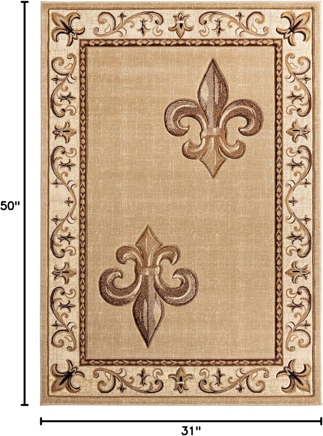 United Weavers of America Bristol Lilium Beige Mat Rug, 2'7" x 4'2"