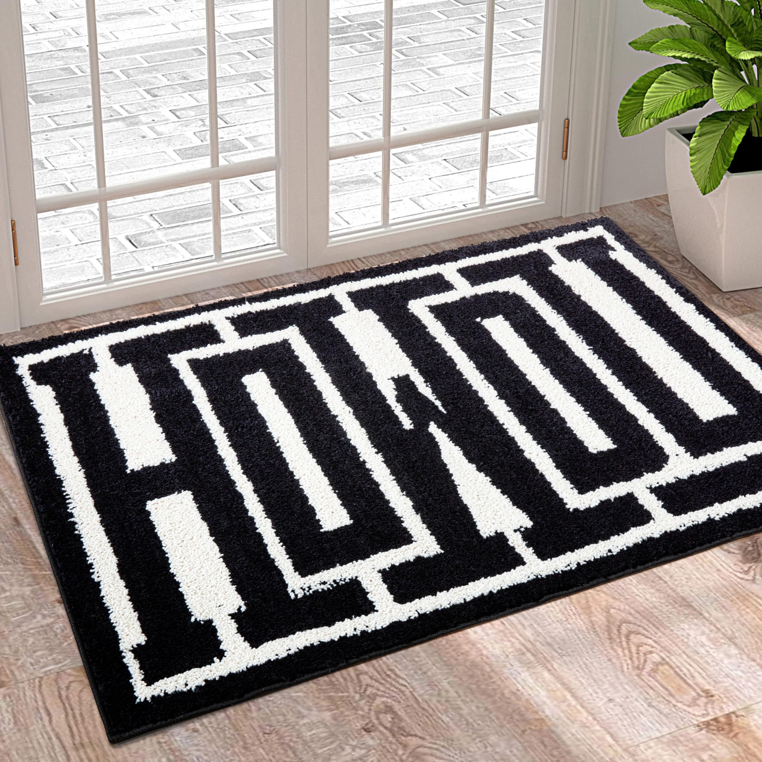 RoomTalks Washable Howdy Rug Indoor Doormat, Cowboy Country Rustic Southwestern Bathroom Rugs Non Slip Bath Mat, Wild West Rodeo Texas Throw Rugs 2x3 Small Area Rug for for Bedroom Bathroom Kitchen