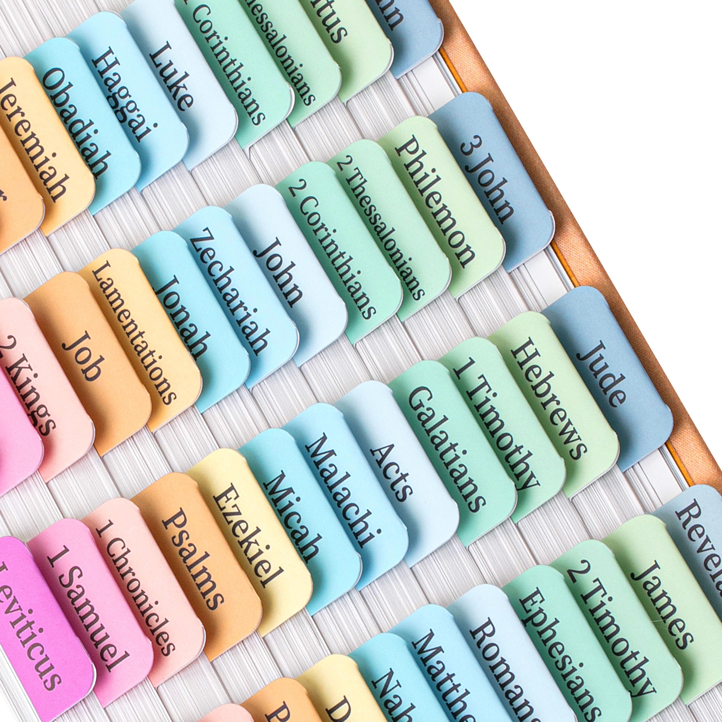 Mr. Pen- Bible Tabs, 75 Tabs, Pastel Colors, Laminated Bible Tabs for Women and Men, Bible Tabs for Study Bible, Bible Index Tabs, Bible Book Tabs, Bible Labels Tabs, Mr Pen Bible Tabs