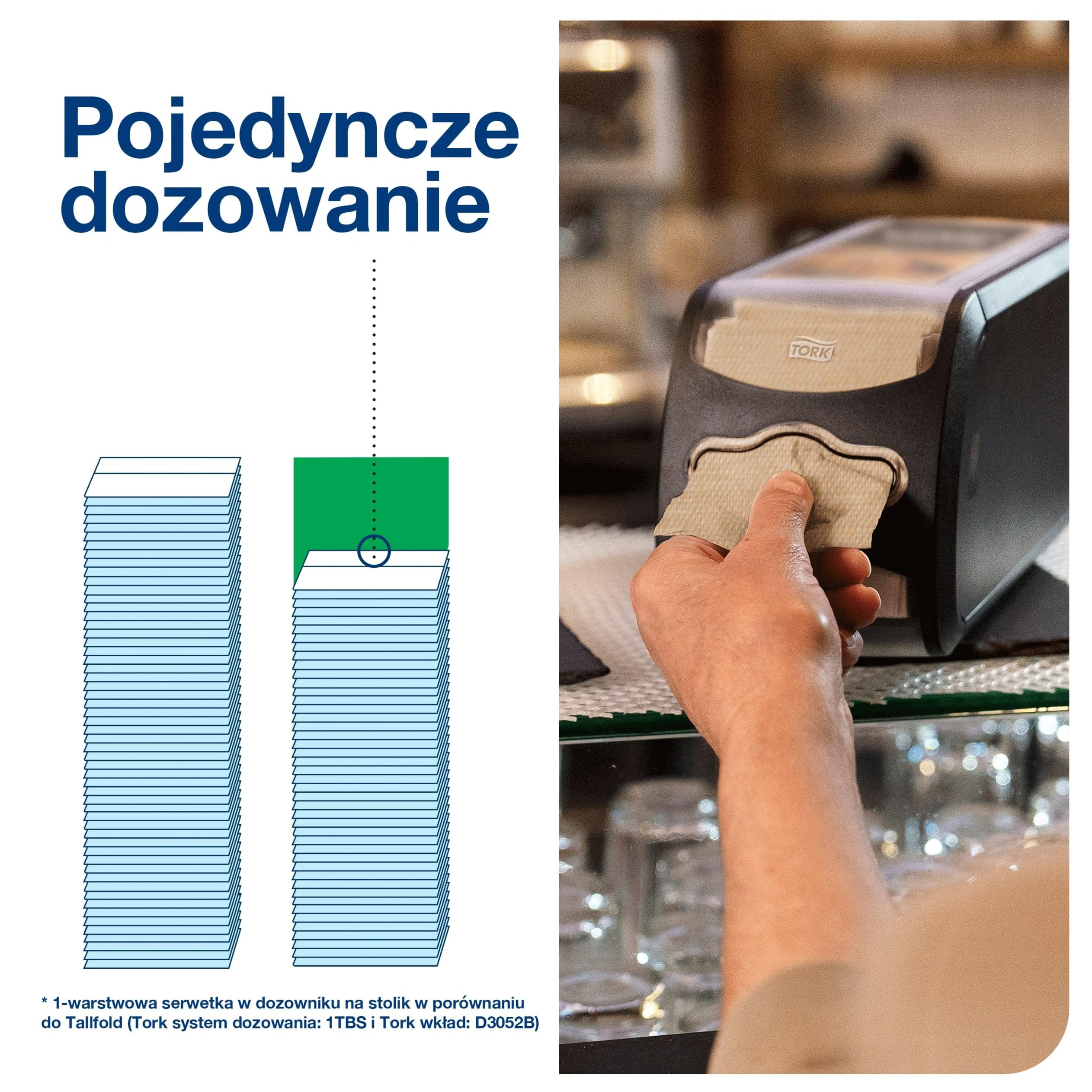 Tork Xpressnap Fit 12830 serwetki do napełniania do serwetki papierowej N14, wysoka jakość – 2-warstwowe, naturalne – 6 x 720 (4320) szt