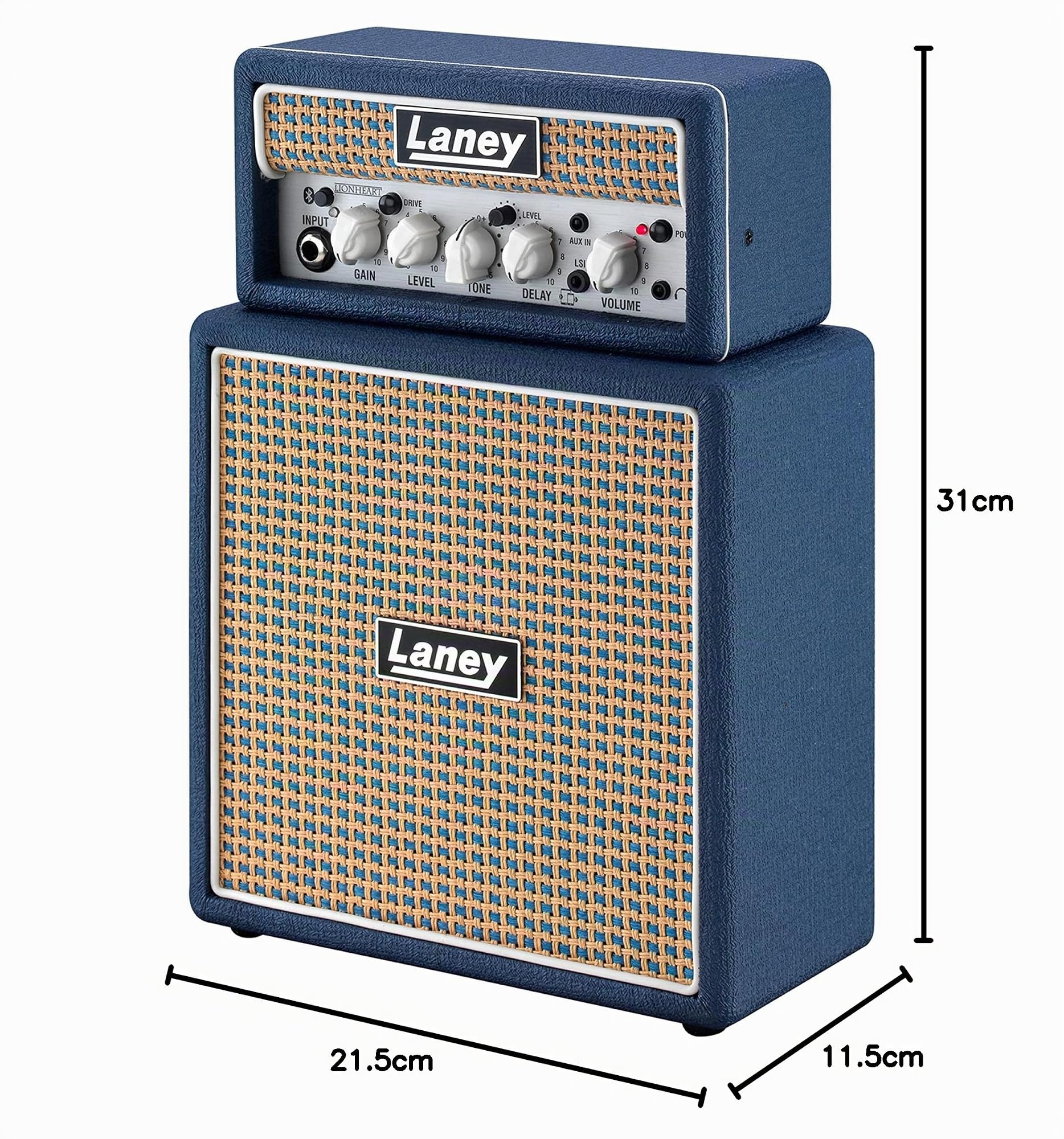 Laney MINISTACK Bluetooth- Batteriebetriebene Gitarren Amp mit Smartphone-Schnittstelle - Lionheart Edition
