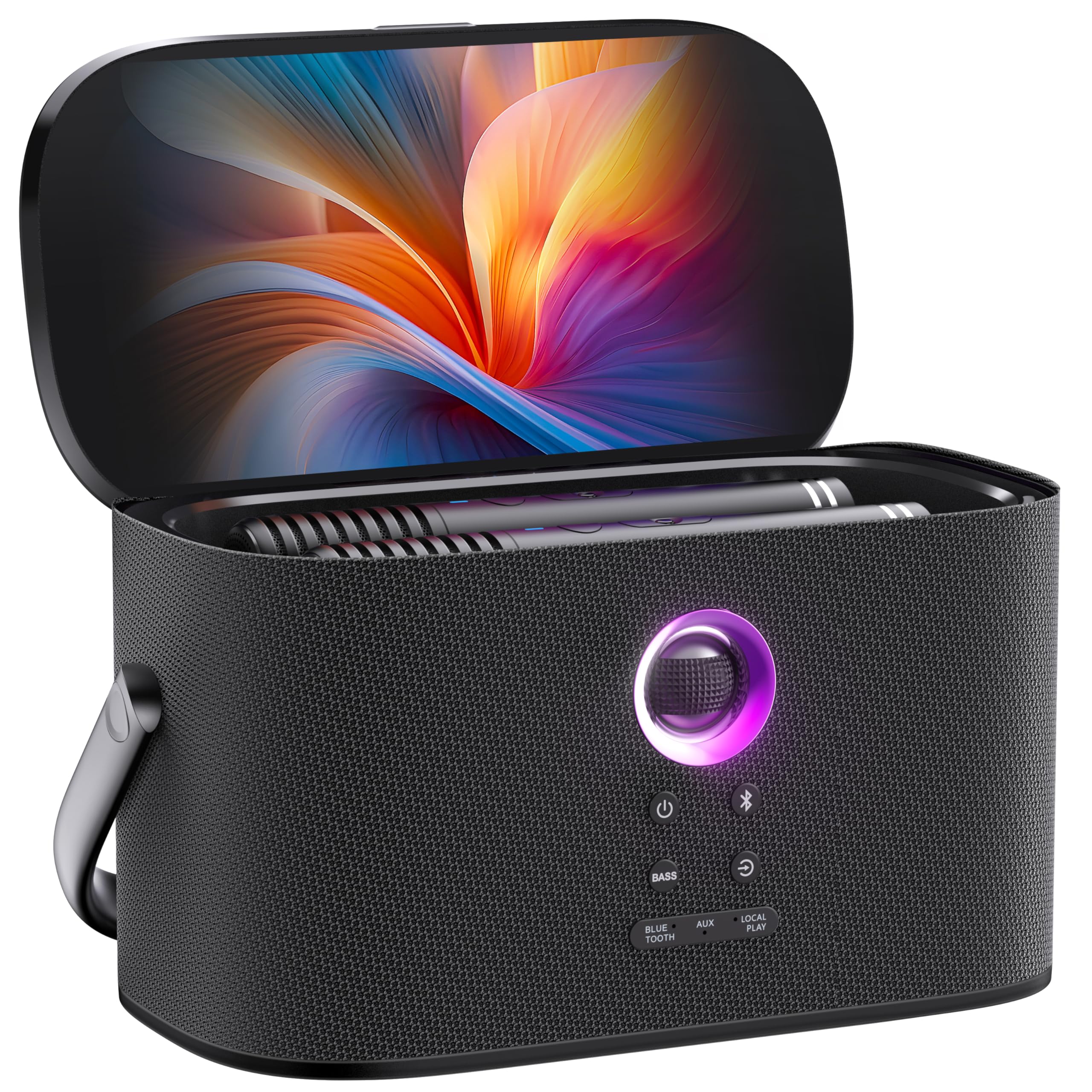 Karaoke Machine for Adults, with Lyrics Display and Screen, Support HDMI to TV, WiFi Connects to Karaoke App and YouTube, 2 Self-Charging Wireless Microphones EQ Autotune,140W Speaker for Home Party