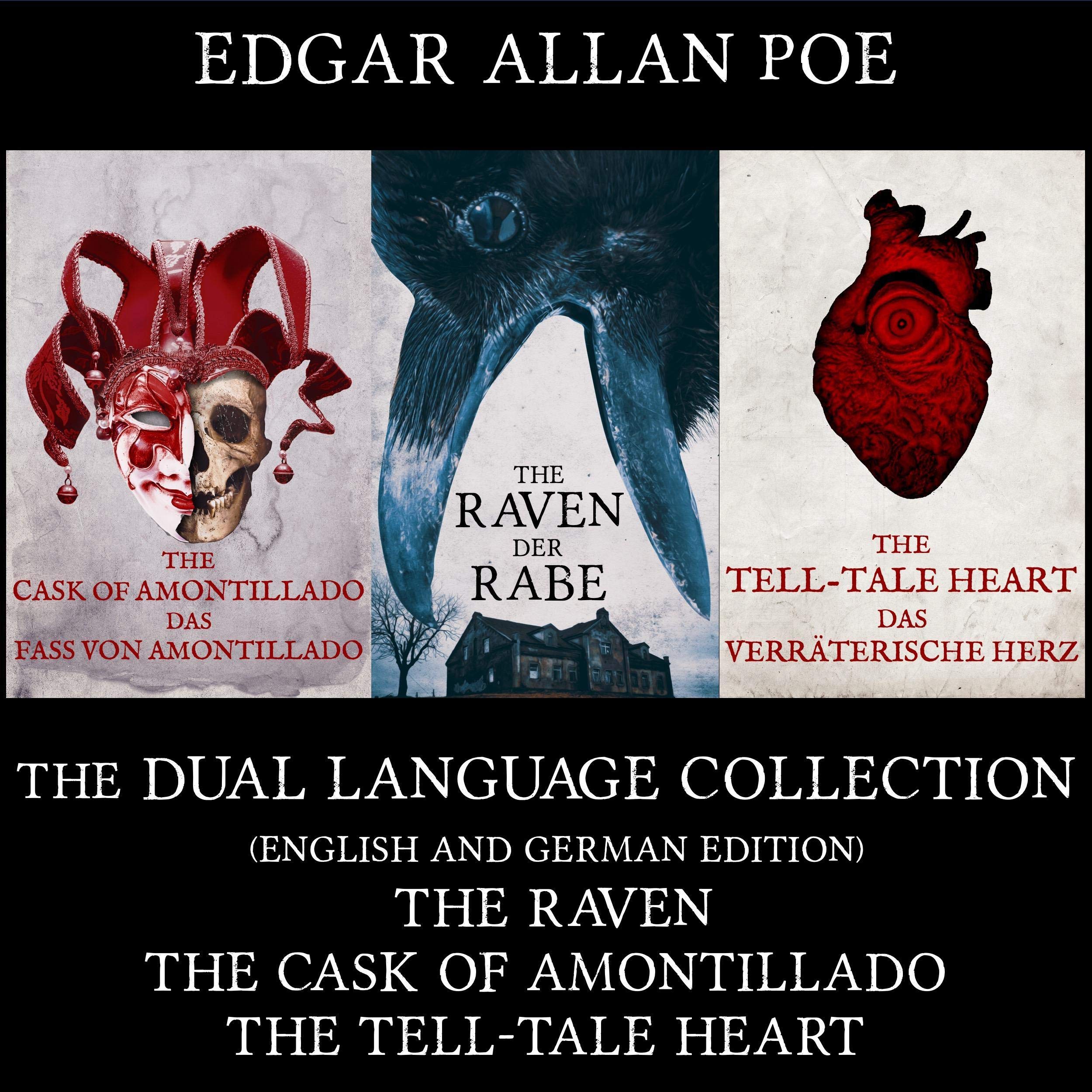 Cover art for The Raven, The Cask of Amontillado, The Tell-Tale Heart