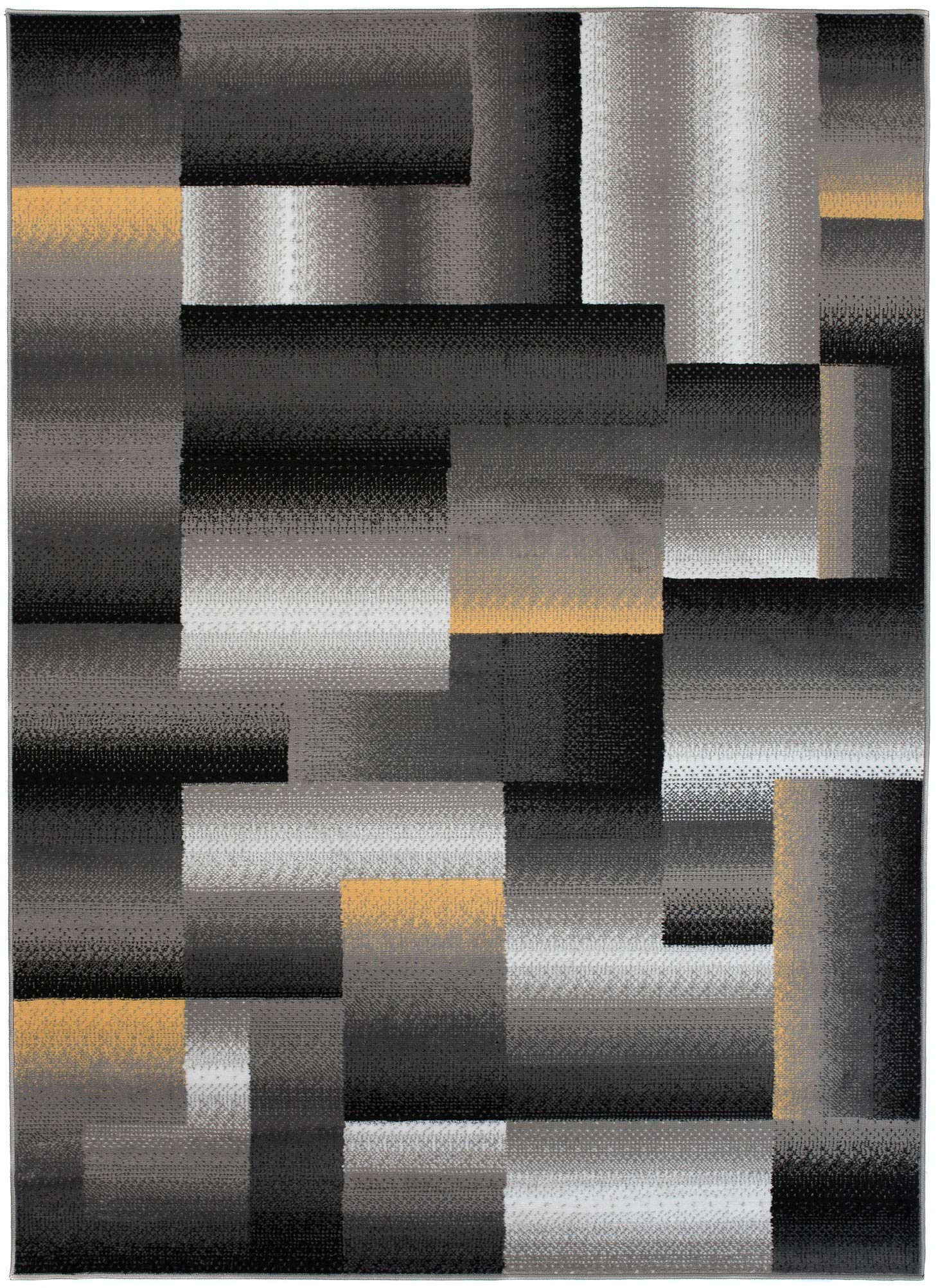 Carpeto Grand Tapis Salon 250x300cm Anthracite Gris Géométrique Doux