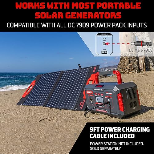 Miniatura 4 de Paneles solares portátiles de Backcountry, 110W o 60W - Cargador solar resistente al agua IP65 con 3 puertos USB para teléfonos y DC hacia fuera