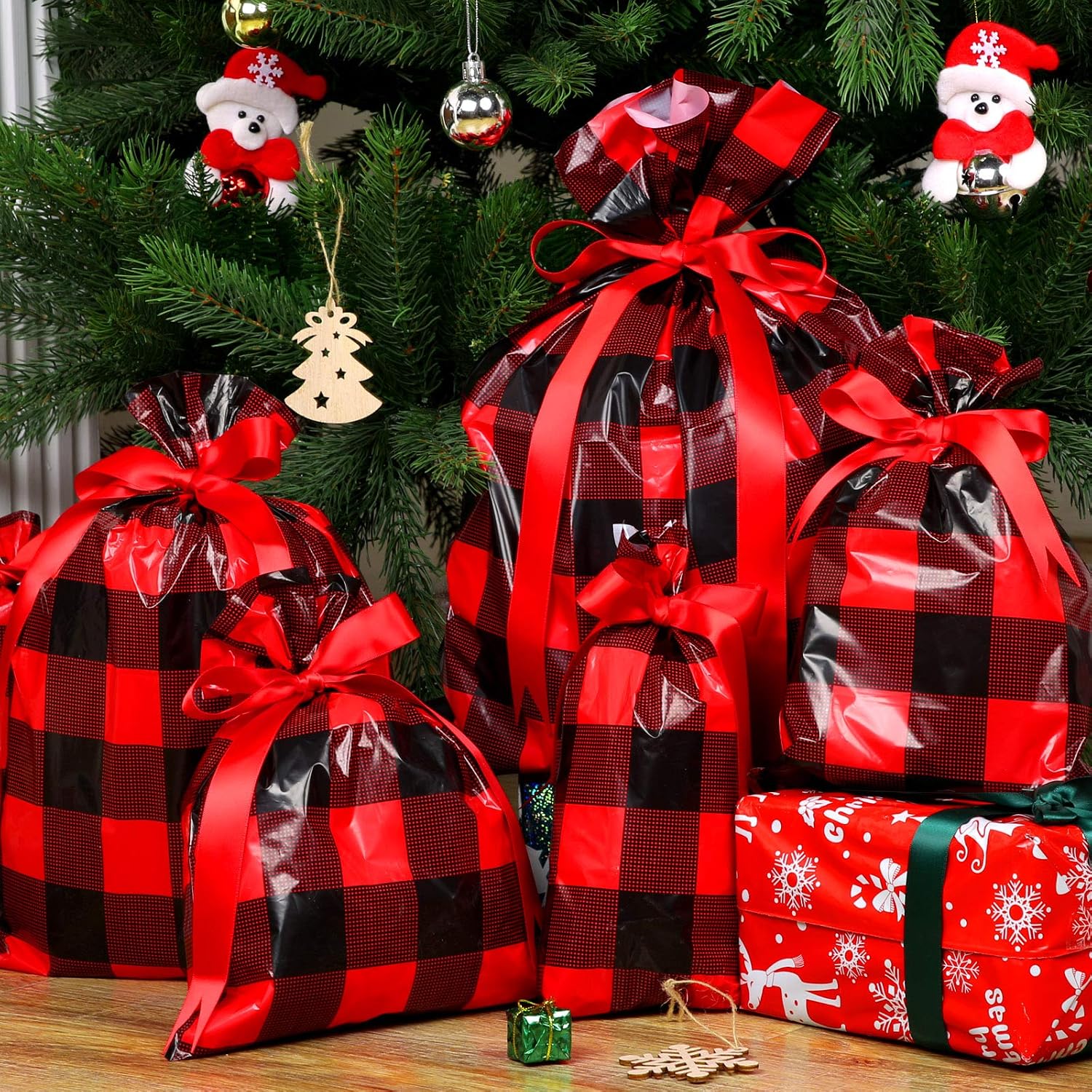 Flash Sale Buy 1 get 1 36 Pieces Different Sizes Christmas Snack Bag Buffalo Plaid Candy Packaging Bag with Ribbons Xmas Wrapper Bag Christmas Party Supplies (Red and Black Plaid) Black Friday - 60% OFF 36 Pieces Different Sizes Christmas Snack Bag Buffalo Plaid Candy Packaging Bag with Ribbons Xmas Wrapper Bag Christmas Party Supplies (Red and Black Plaid)