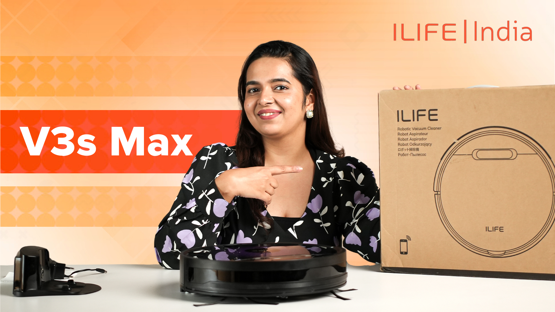 ILIFE V3s Max Robotic Vacuum & Mop, Hands Free Cleaning Up to 40 