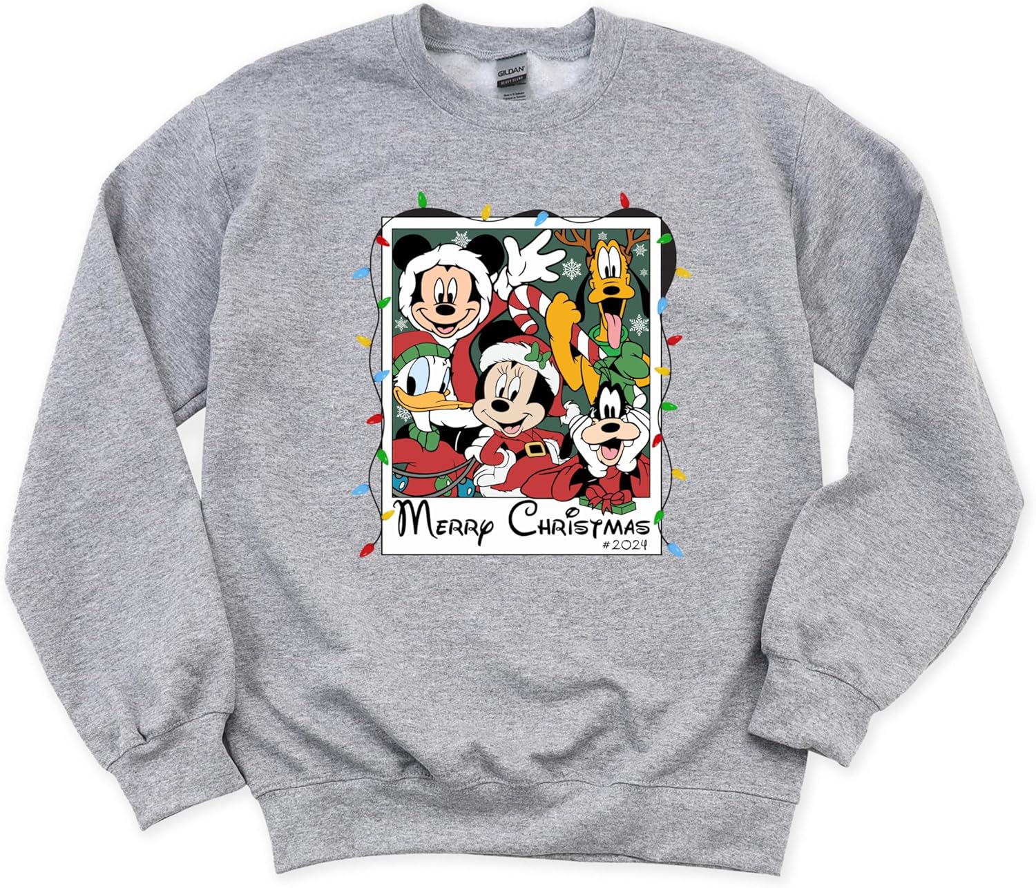 Mickey and Friends Christmas sweatshirt, Christmas Mickey and Friends shirt, Christmas shirt, Merry Christmas sweatshirt - Mickey Minnie Sweatshirt for woman Multicolor - Image 5