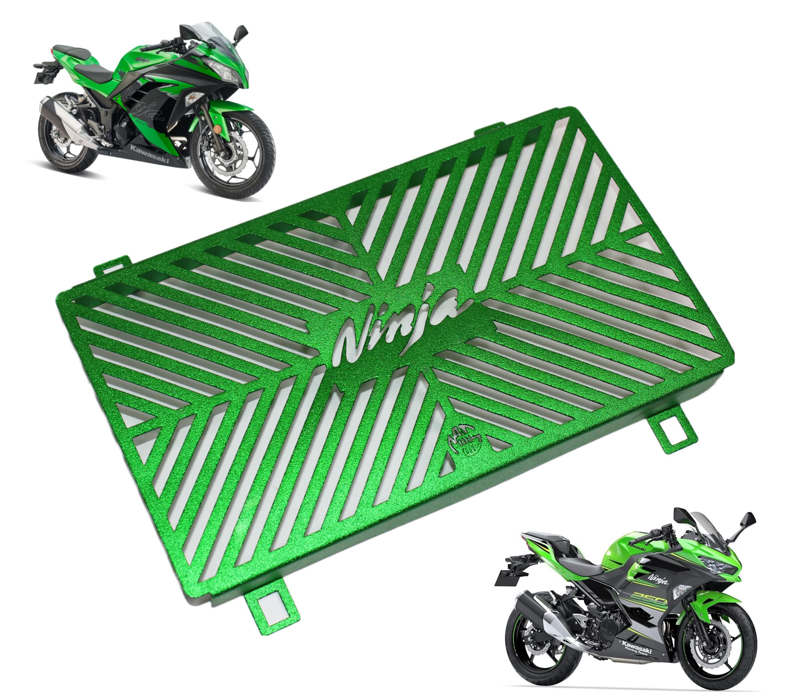 OBEROI'S TRADERS Ninja Green Radiator Guard Protector Grill/Cover For Ninja 200 & 250 Bike