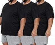 BOOJO 3 Pack Men's Big and Tall Shirts - Short Sleeve Workout Quick Dry T-Shirts Crew Neck Moisture Wicking Tshirts (3XL-5XL)