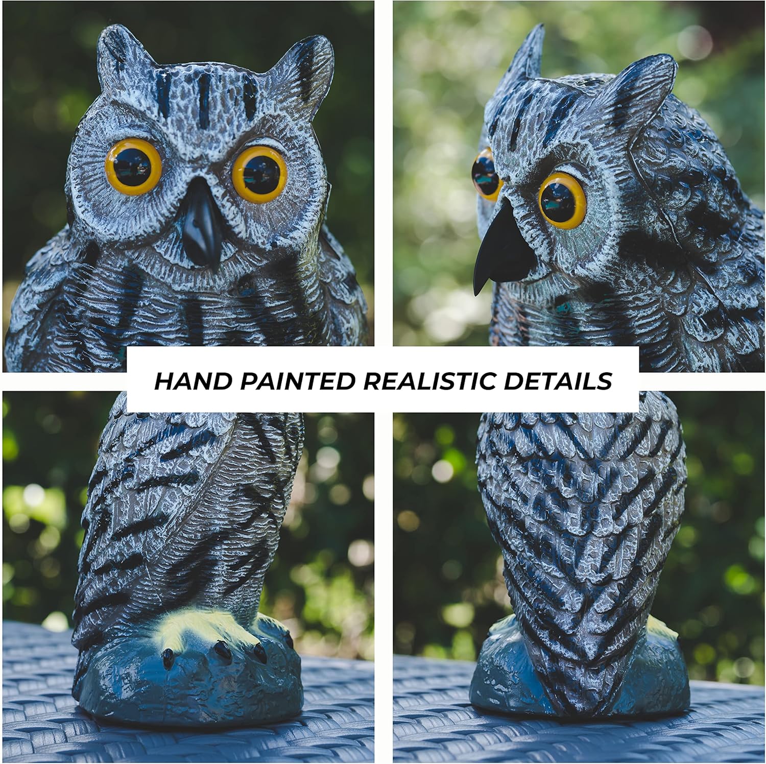 Galashield Owl Decoy to Scare Birds Away Plastic Owls Statue for Garden & Outdoors - Image 2